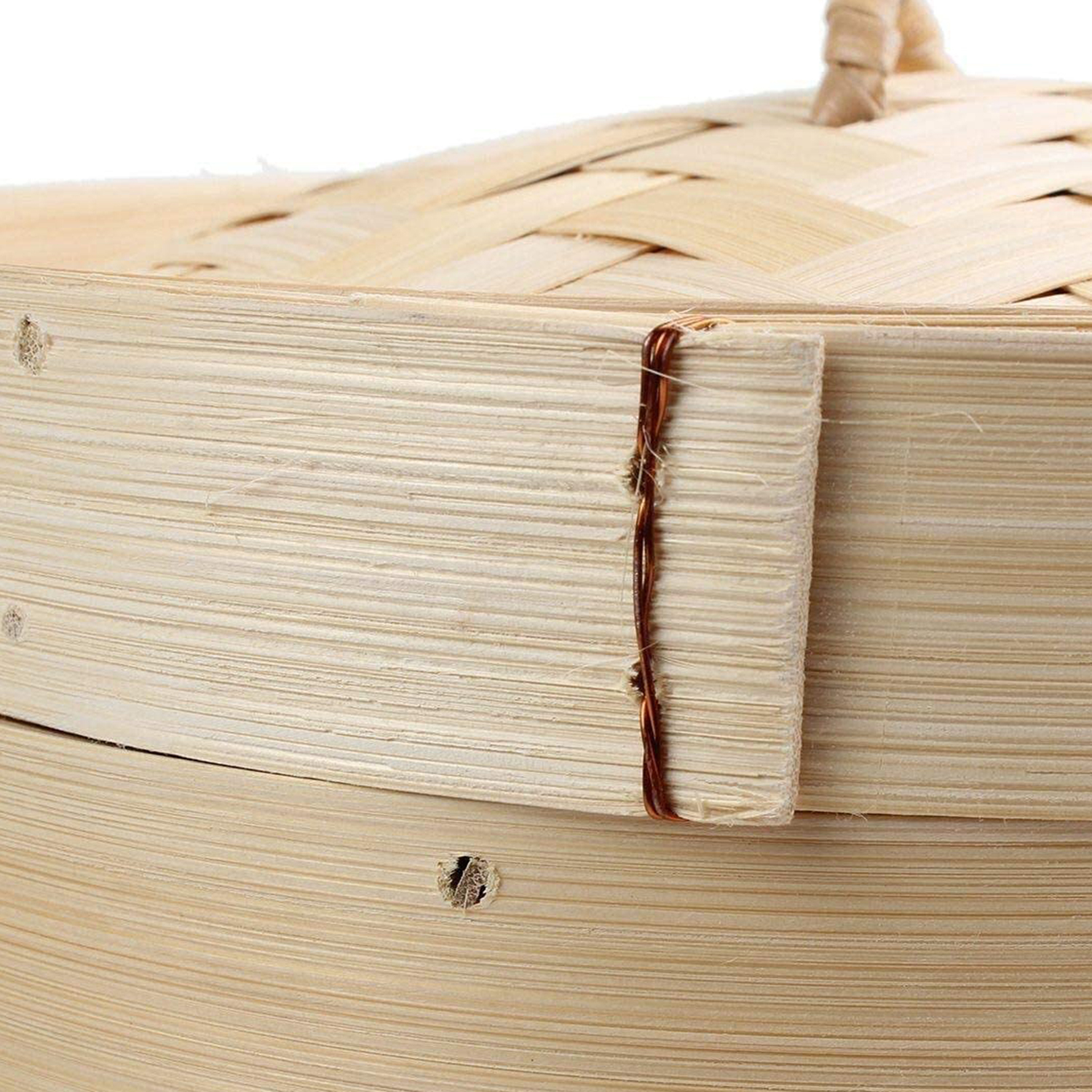 Steamer Bamboo Set - AEE4-Bamboo Steamer 2 Tier 8 Inch