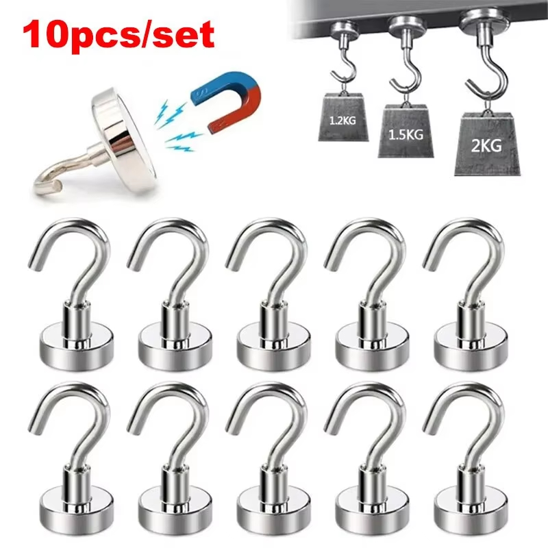 Home Cooking Delivery - 10PCS Strong Magnet Hooks Multi-Purpose Storage