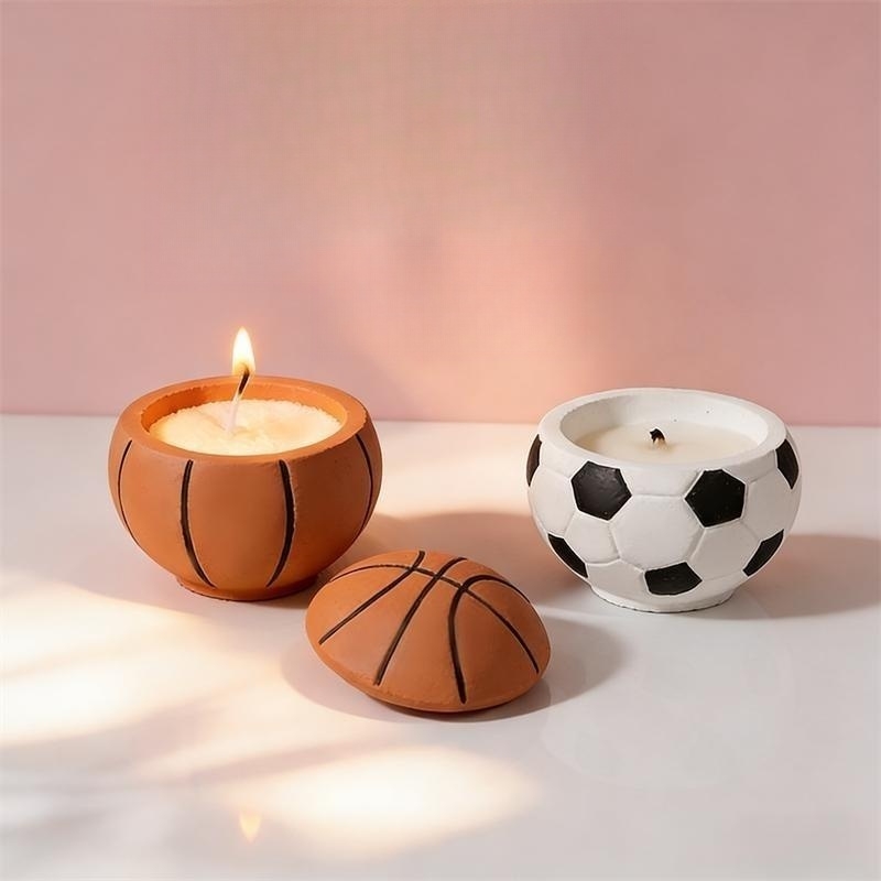 Idli Steamer Mold - Football Basketball Cement Plaster Storage Box