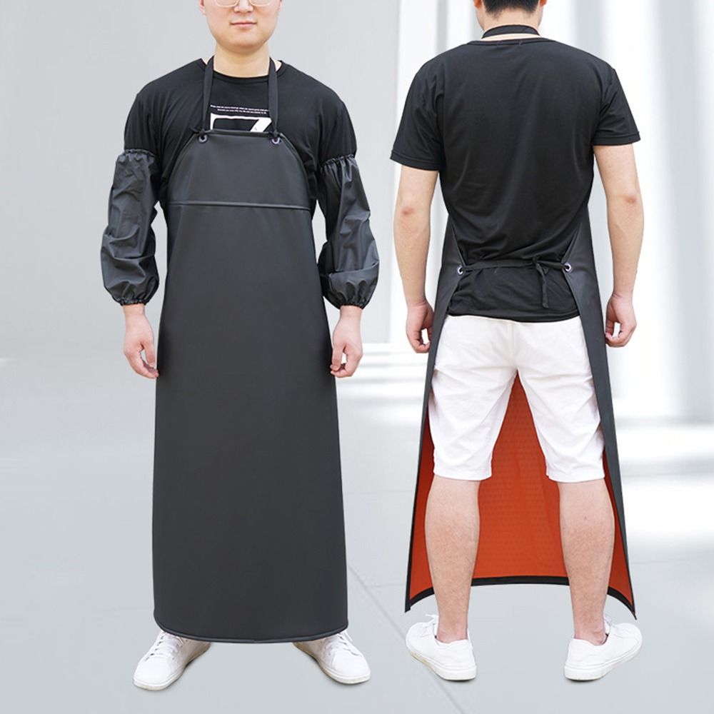 Soft PU Leather Kitchen Apron  - Home Cooking Work review and price