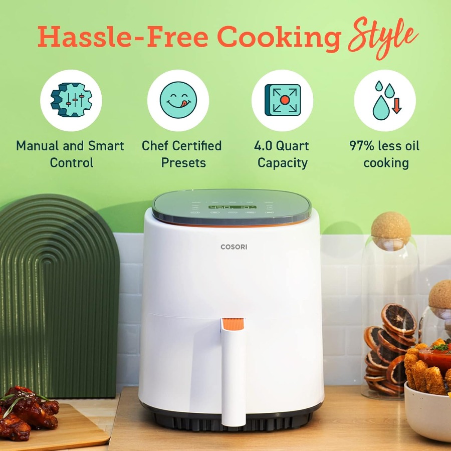 4 Qt Smart Air Fryer with 7 Co - Home Cooking App review and price