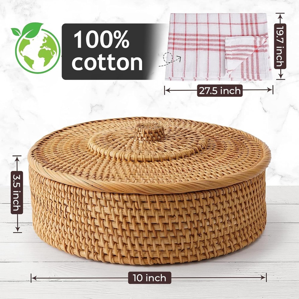Rattan Tortilla Warmer Basket  - Tortilla Warmer Cloth review and price