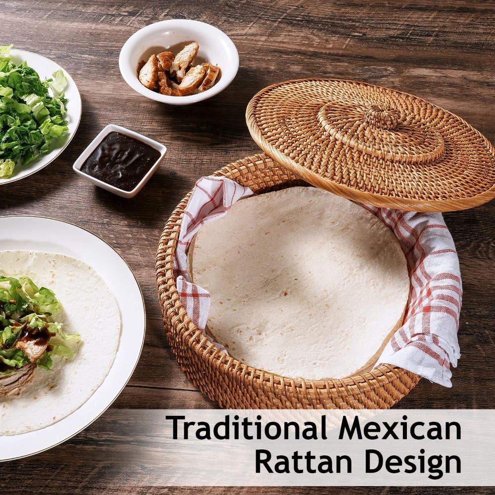 Rattan Tortilla Warmer Basket  - Tortilla Warmer Cloth review and price