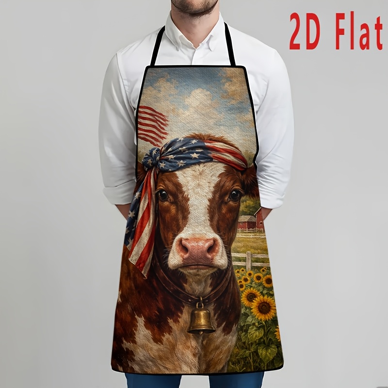 1 piece 2D flat patriotic cow  - Home Cooking Work review and price