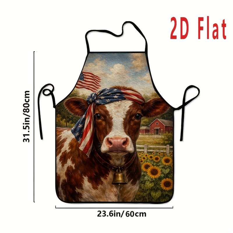 1 piece 2D flat patriotic cow  - Home Cooking Work review and price
