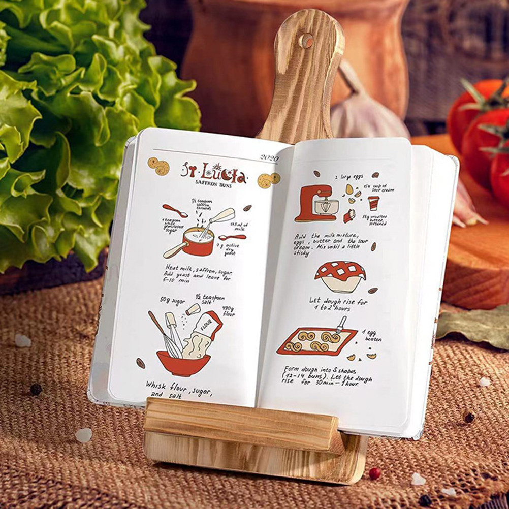 Natural Wood Recipe Book Stand - Home Cooking Recipe review and price