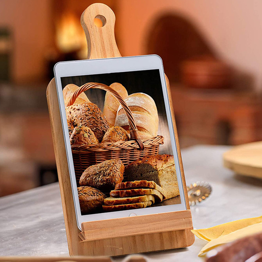 Natural Wood Recipe Book Stand - Home Cooking Recipe review and price